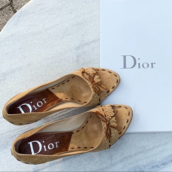Authentic Dior Moccasin Peep Toe Heels - Picture 2 of 8